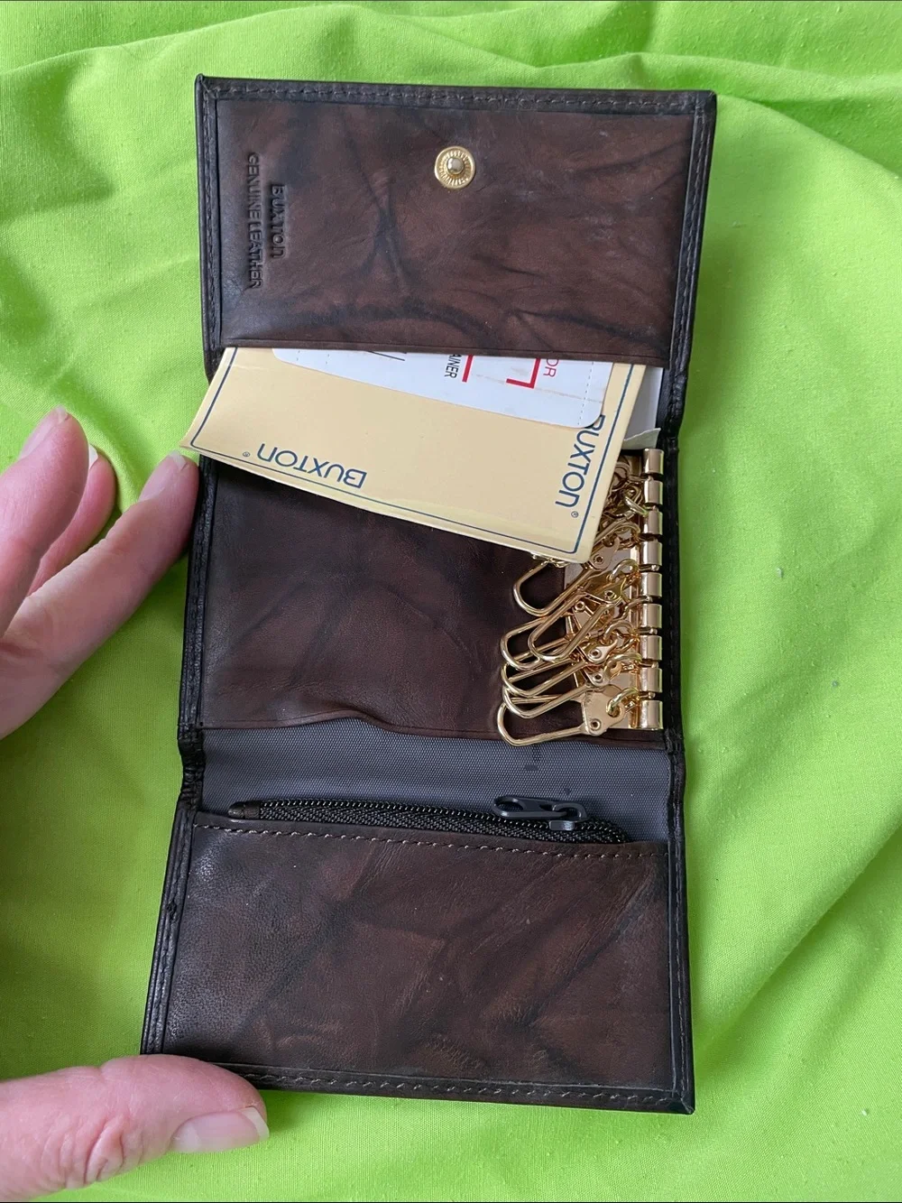 Bundle -Town & Country blk wallet, 2 blue 1 black coin purse, Buxton 8 key hold